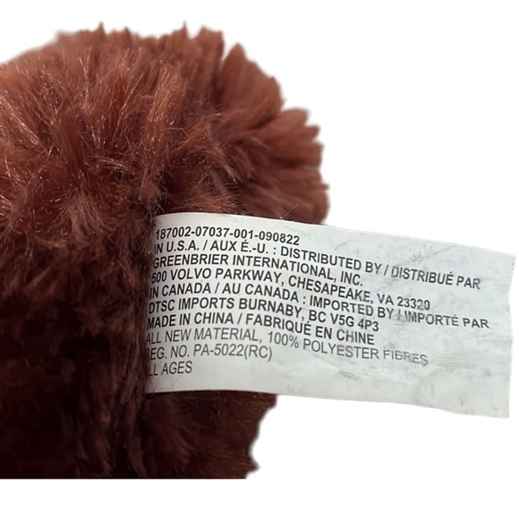 Fuzzy Friends Greenbrier International Inc Dark Brown Plush Bear - Picture 4 of 4